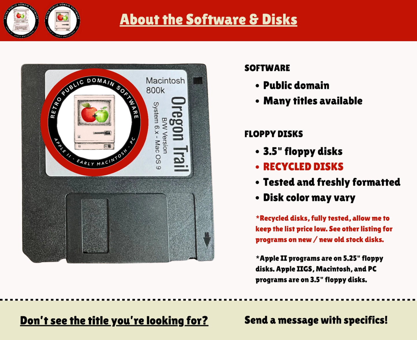 Early Mac Games on Recycled 3.5" Floppy Disks-Public Domain Retro Software 🍎➕🍏