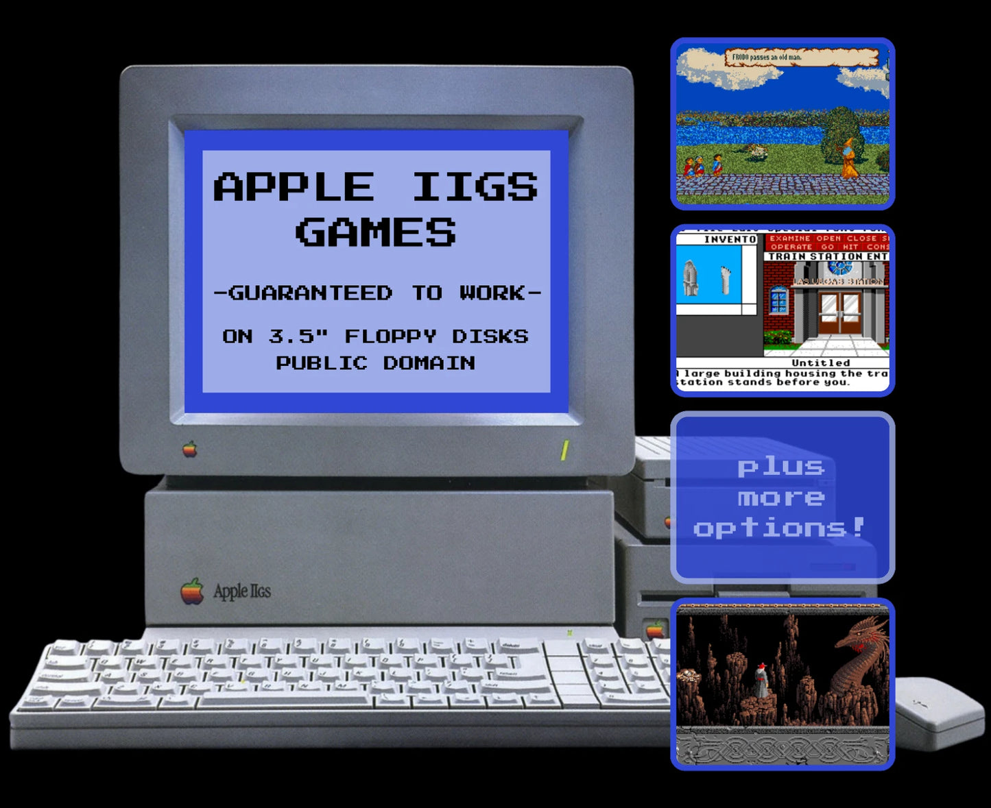Apple IIgs Games on Floppy Disks: Retro / Vintage Software - Public Domain 🍎➕🍏