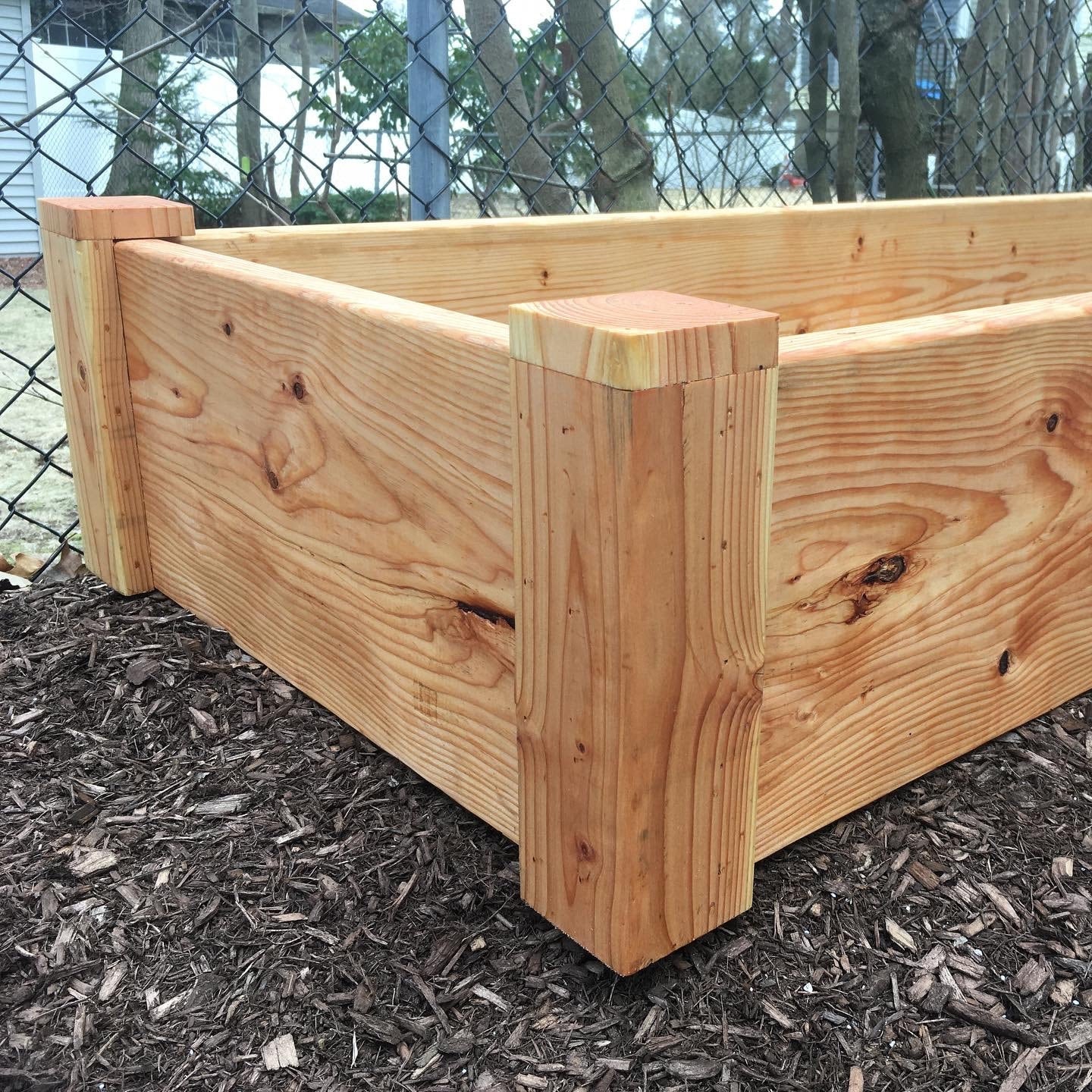 Raised bed - solid wood, handmade, crafted from thick, sturdy, durable Douglas fir - SHIPS FULLY ASSEMBLED