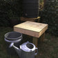 Rain barrel stand - solid wood