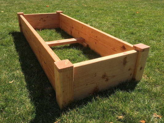 Raised bed - solid wood, handmade, crafted from thick, sturdy, durable Douglas fir - SHIPS FULLY ASSEMBLED