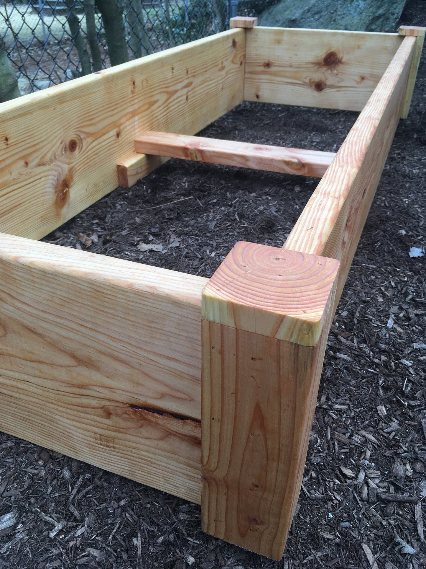 Raised bed - solid wood, handmade, crafted from thick, sturdy, durable Douglas fir - SHIPS FULLY ASSEMBLED