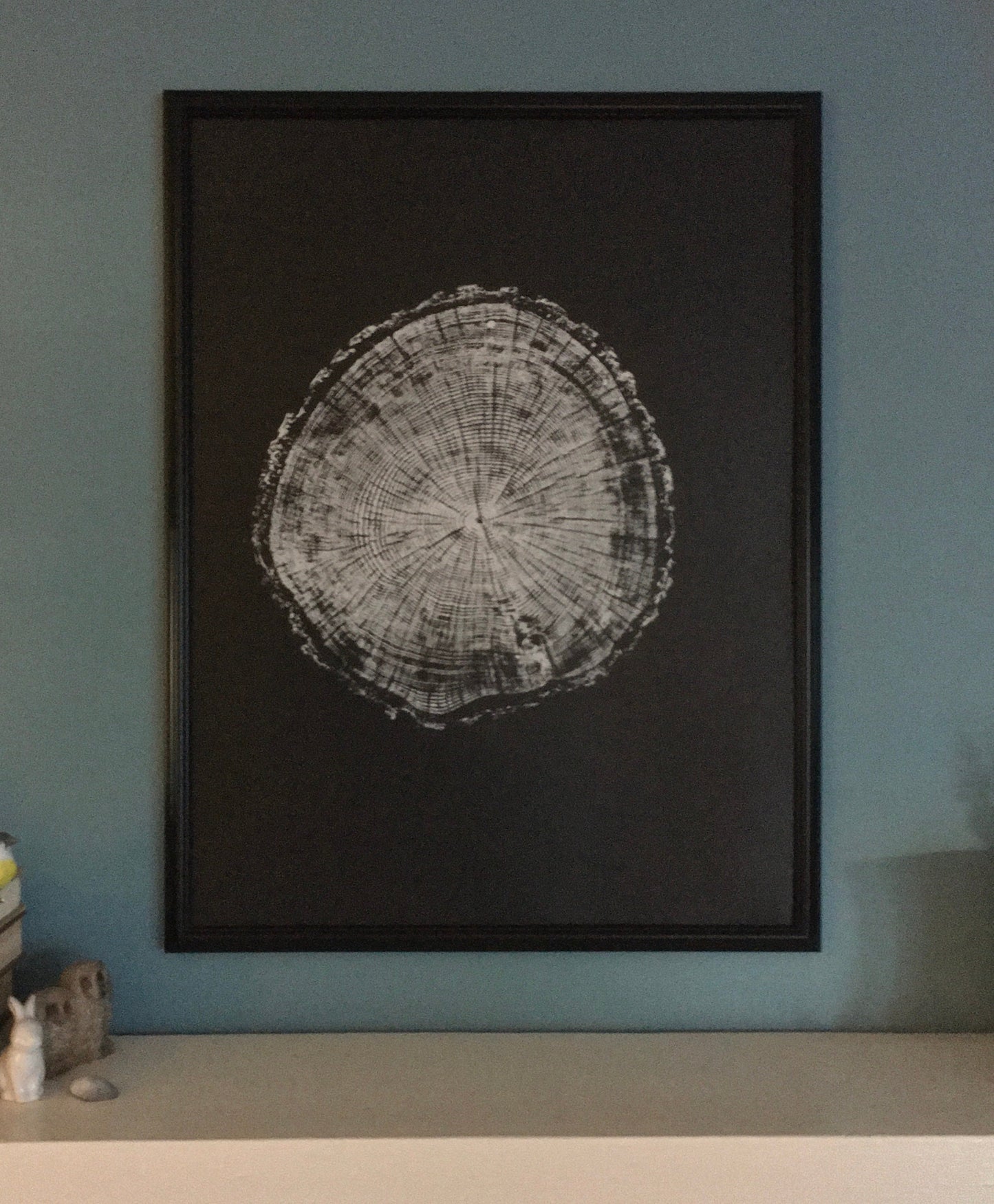 Chesapeake Bay Oak - "in Memoriam" - Hand Pulled Inverse Tree Ring Print