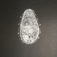 New England Maple - "Footprints" - Hand Pulled Inverse Tree Ring Print