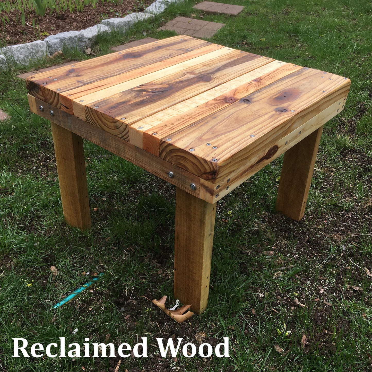 Rain barrel stand - solid wood